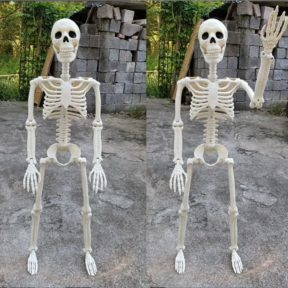 Halloween Giant Skeleton Decoration with Poseable Joints for Party and Outdoor Haunted House Display - Image 3