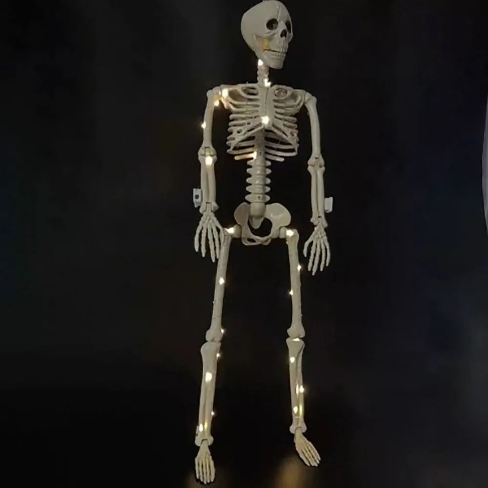 Halloween Giant Skeleton Decoration with Poseable Joints for Party and Outdoor Haunted House Display - Image 6