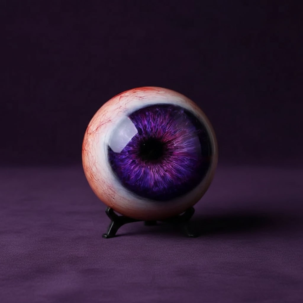 Halloween Giant Spider Decoration with Realistic Eyeball Prop for Haunted House Party Display - Image 2