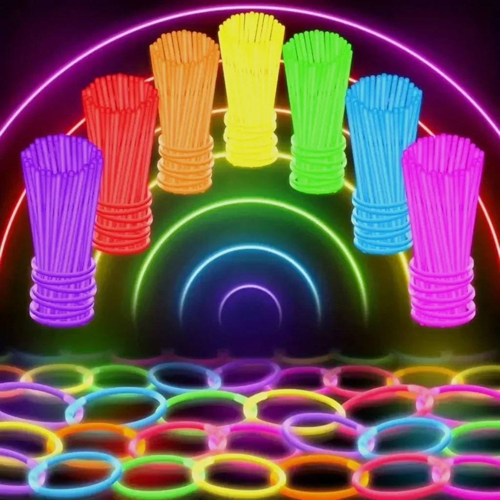 Halloween Glow Sticks Light for Party That in the Dark with Connectors for Bracelets and Necklaces - Image 2