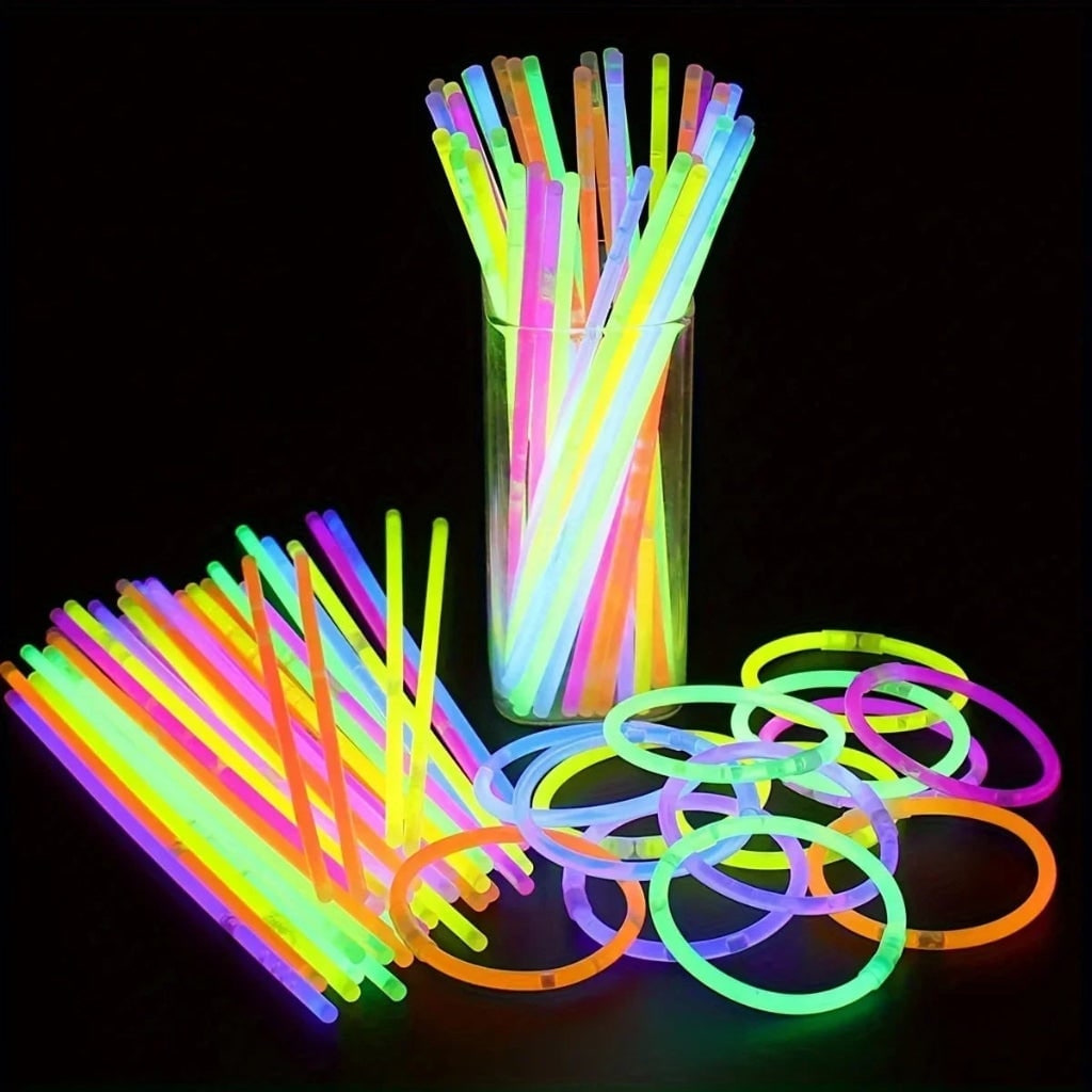 Halloween Glow Sticks Light for Party That in the Dark with Connectors for Bracelets and Necklaces - Image 3