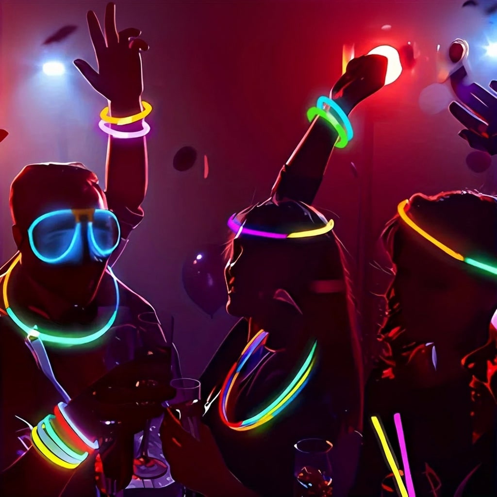 Halloween Glow Sticks Light for Party That in the Dark with Connectors for Bracelets and Necklaces - Image 4