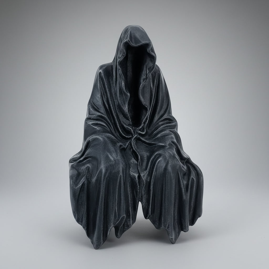 Halloween Grim Reaper Statue Spooky Gothic Resin Decoration for Haunted House Party - Image 1