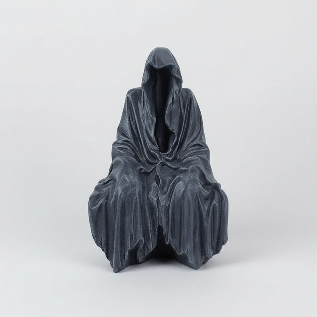 Halloween Grim Reaper Statue Spooky Gothic Resin Decoration for Haunted House Party - Image 3