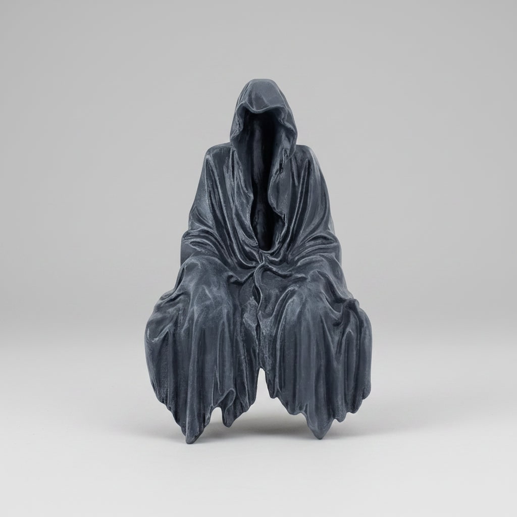 Halloween Grim Reaper Statue Spooky Gothic Resin Decoration for Haunted House Party - Image 4