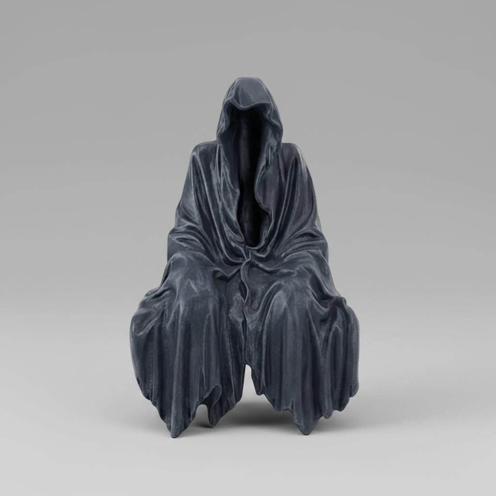 Halloween Grim Reaper Statue Spooky Gothic Resin Decoration for Haunted House Party - Image 5