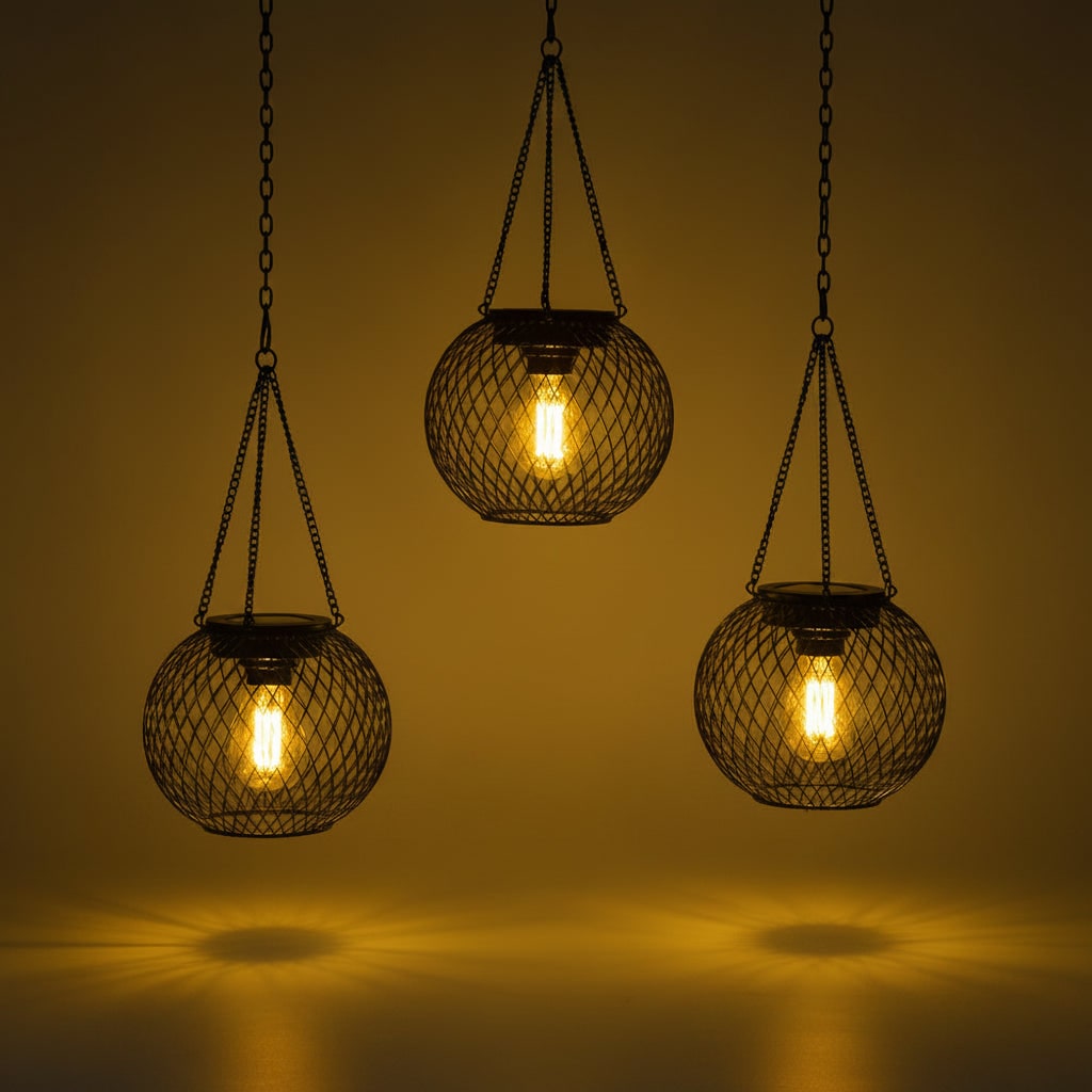 Halloween Hanging Solar Lights Outdoor with Powered Lantern and LED Bulb for Yard Decoration - Image 5