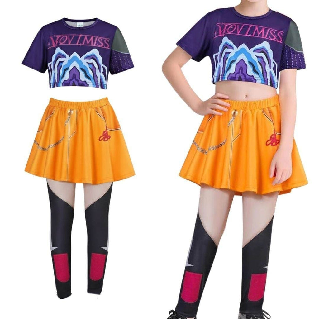 Halloween Hip Hop Dance Costume with Crop Top Shorts and Joggers for Party Performance Wear - Image 6