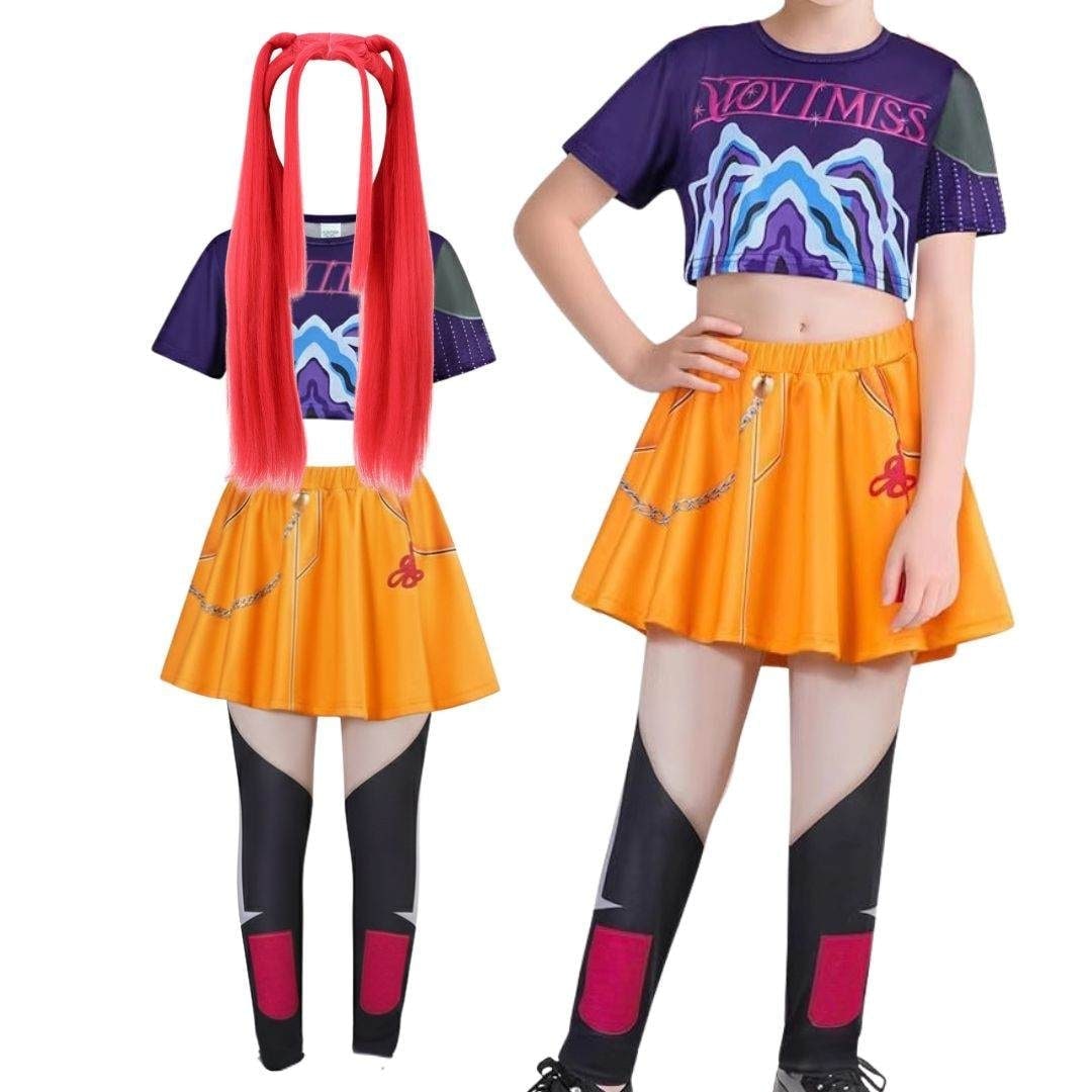 Halloween Hip Hop Dance Costume with Crop Top Shorts and Joggers for Party Performance Wear - Image 7