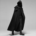 Halloween Hooded Cloak with Cape Shoulder Capelet and Decorative Trim for Gothic Costume Party - Image 1