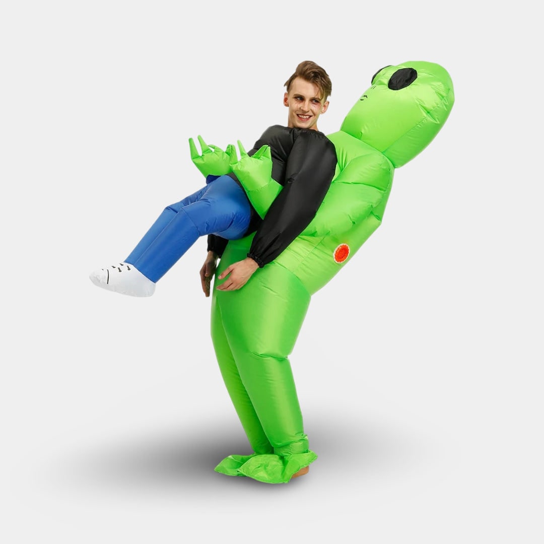 Halloween Inflatable Alien Costume Blow Up Party Outfit with Built-In Fan - Image 3