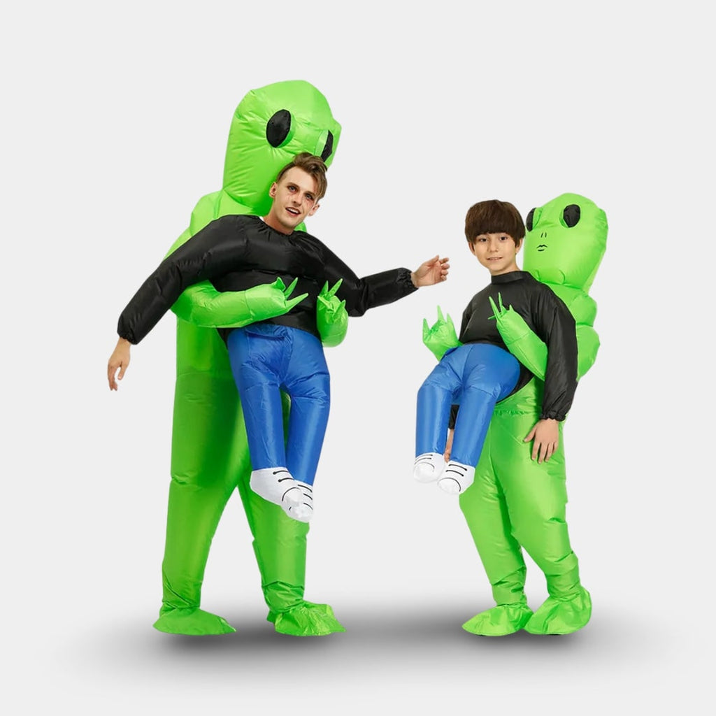 Halloween Inflatable Alien Costume Blow Up Party Outfit with Built-In Fan - Image 4