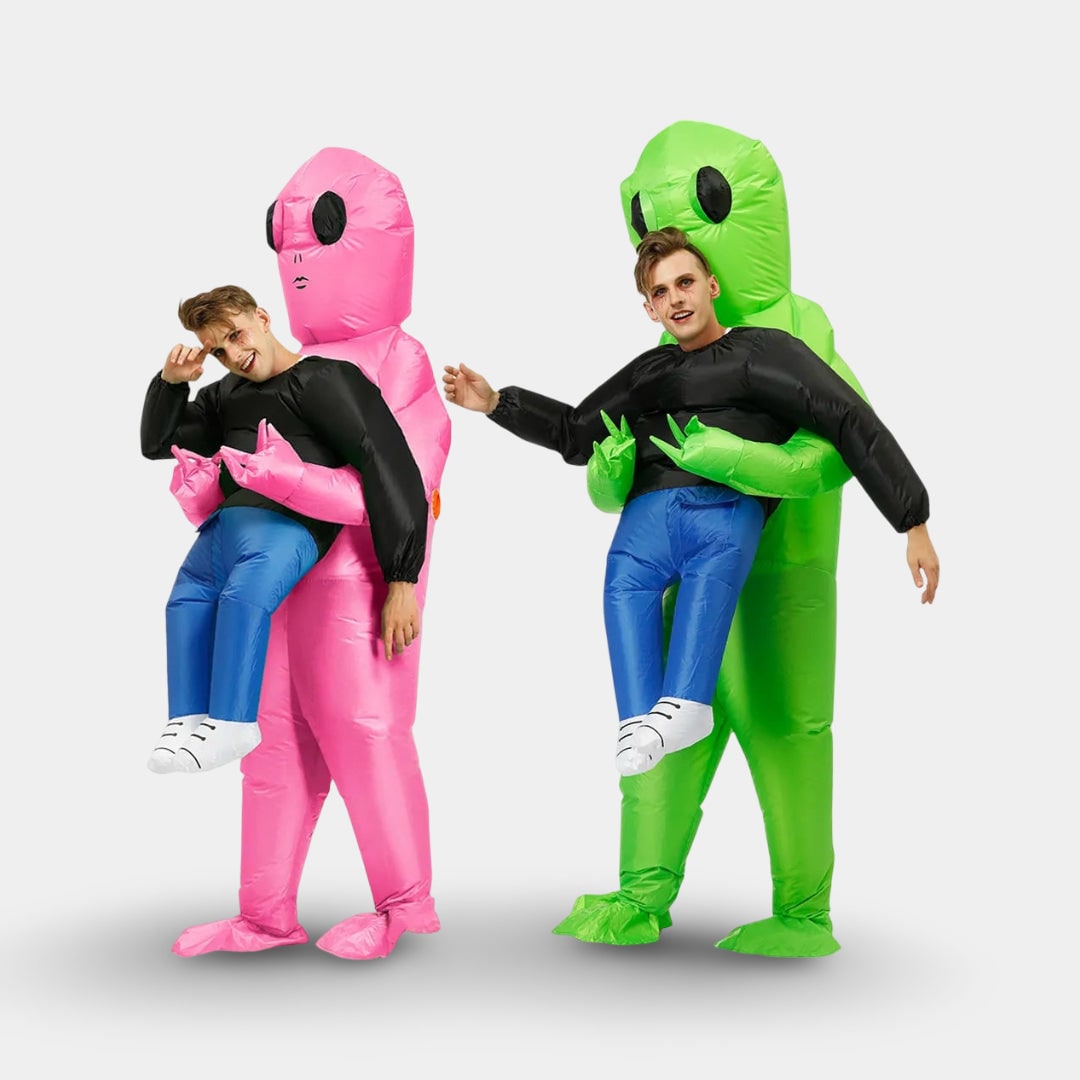 Halloween Inflatable Alien Costume Blow Up Party Outfit with Built-In Fan - Image 6