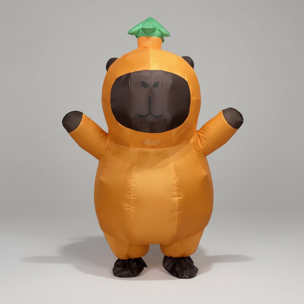 Halloween Inflatable Capybara Costume with Built-In Fan and Mesh Window - Image 1