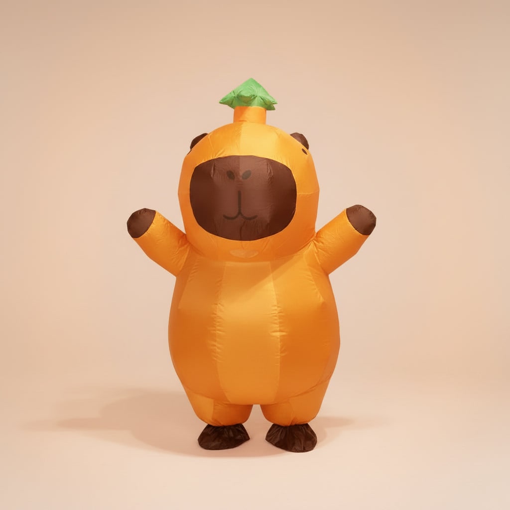 Halloween Inflatable Capybara Costume with Built-In Fan and Mesh Window - Image 2
