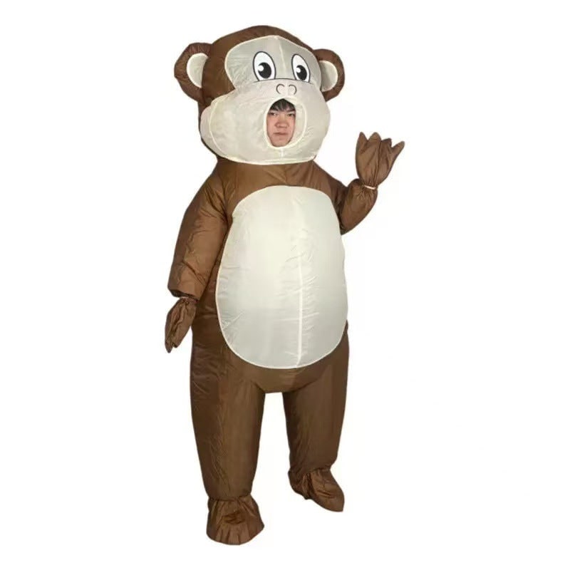 Halloween Inflatable Costume for Funny Full Body Animal Outfit with Clear Viewing Window - Image 3