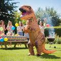 Halloween Inflatable Dinosaur Costume Blow Up T-Rex Outfit with Built-In Fan - Image 1
