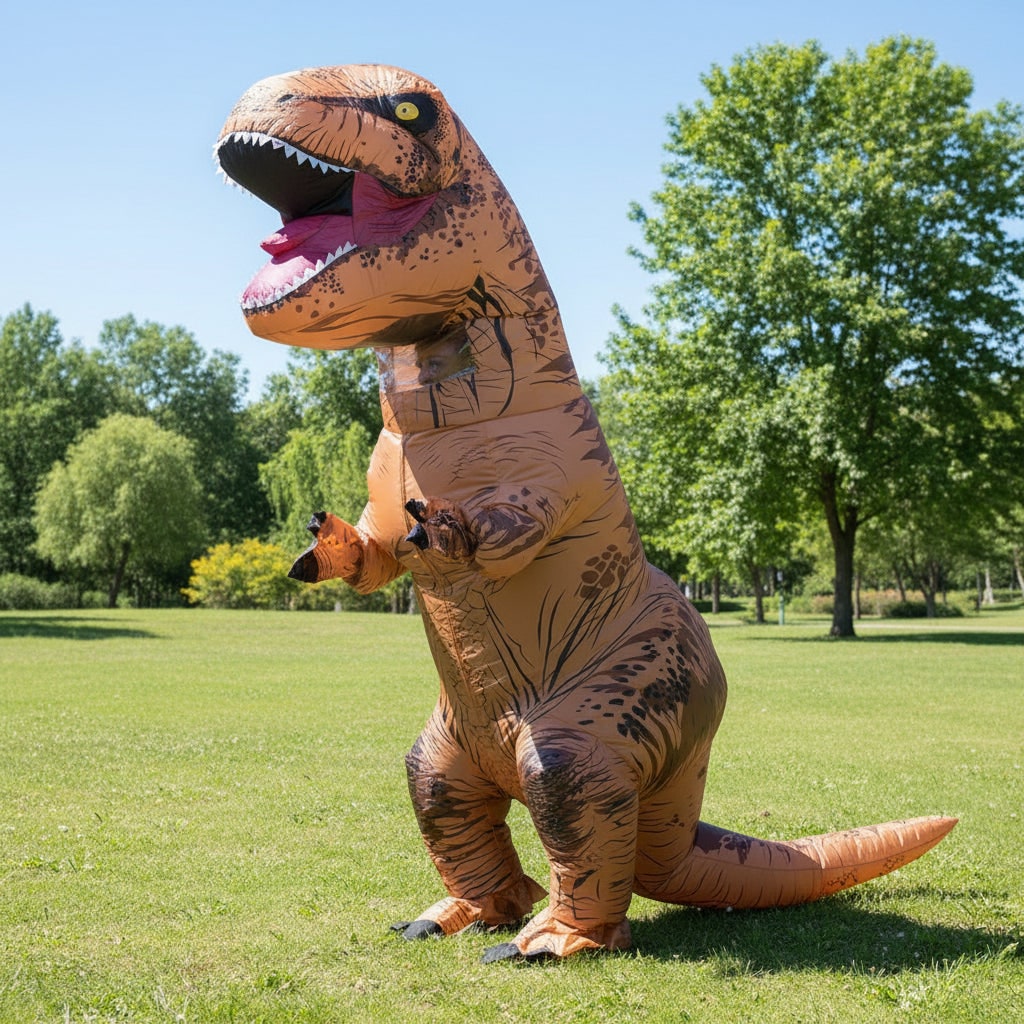 Halloween Inflatable Dinosaur Costume Outfit Suit with Battery Operated Fan - Image 1