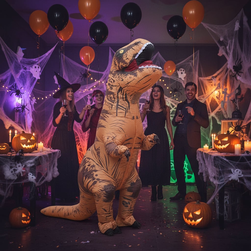 Halloween Inflatable Dinosaur Costume Outfit Suit with Battery Operated Fan - Image 3