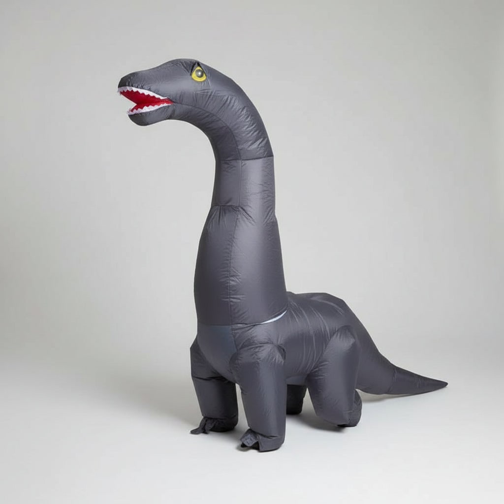 Halloween Inflatable Dinosaur Costume Outfit with Long Neck and Tail Party Cosplay Suit - Image 2