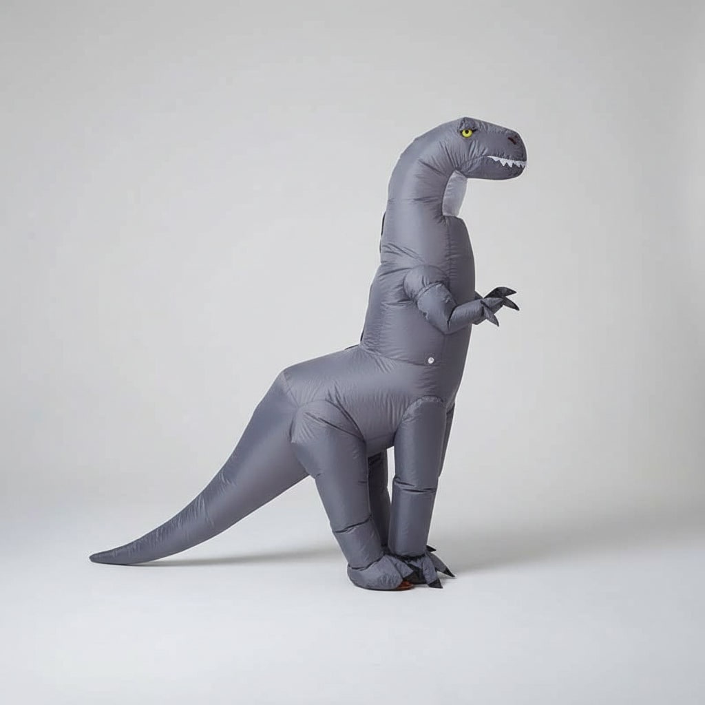 Halloween Inflatable Dinosaur Costume Outfit with Long Neck and Tail Party Cosplay Suit - Image 4