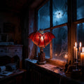 Halloween LED Light Bat Lamp Gothic Style Table with Translucent Wings - Image 1