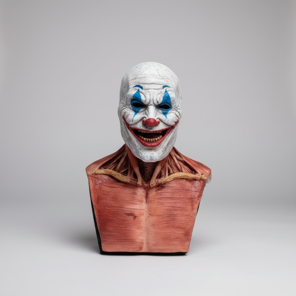Halloween Mask Peel Off Creepy Clown and Skull Double-Layer Latex Costume - Image 4