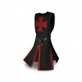 Halloween Medieval Knight Costume Tunic with Hooded and Templar Cross for Cosplay Party - Image 2