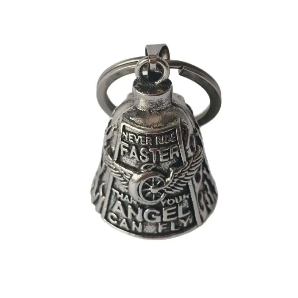 Halloween Motorcycle Guardian Bell and Biker Bike Luck Charm with Winged Design and Attachment - Image 5