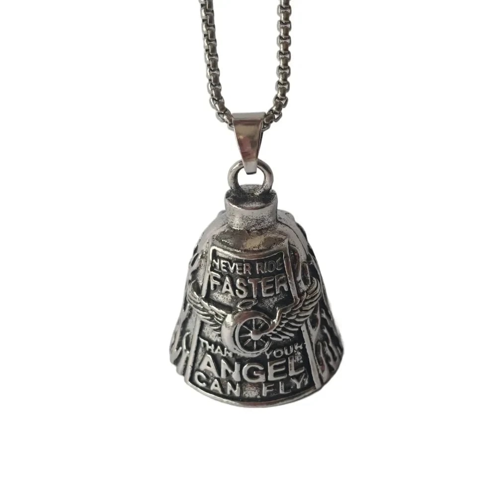 Halloween Motorcycle Guardian Bell and Biker Bike Luck Charm with Winged Design and Attachment - Image 7