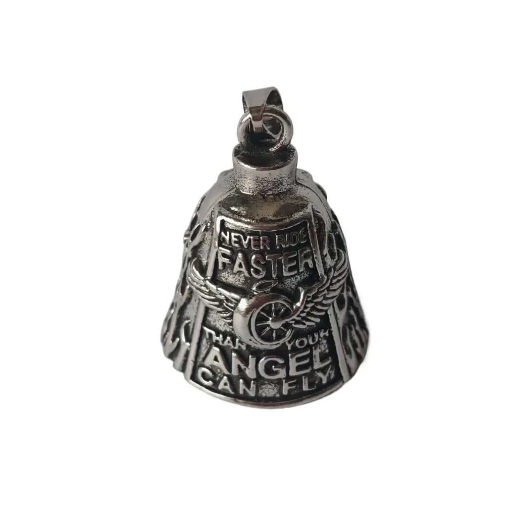 Halloween Motorcycle Guardian Bell and Biker Bike Luck Charm with Winged Design and Attachment - Image 8