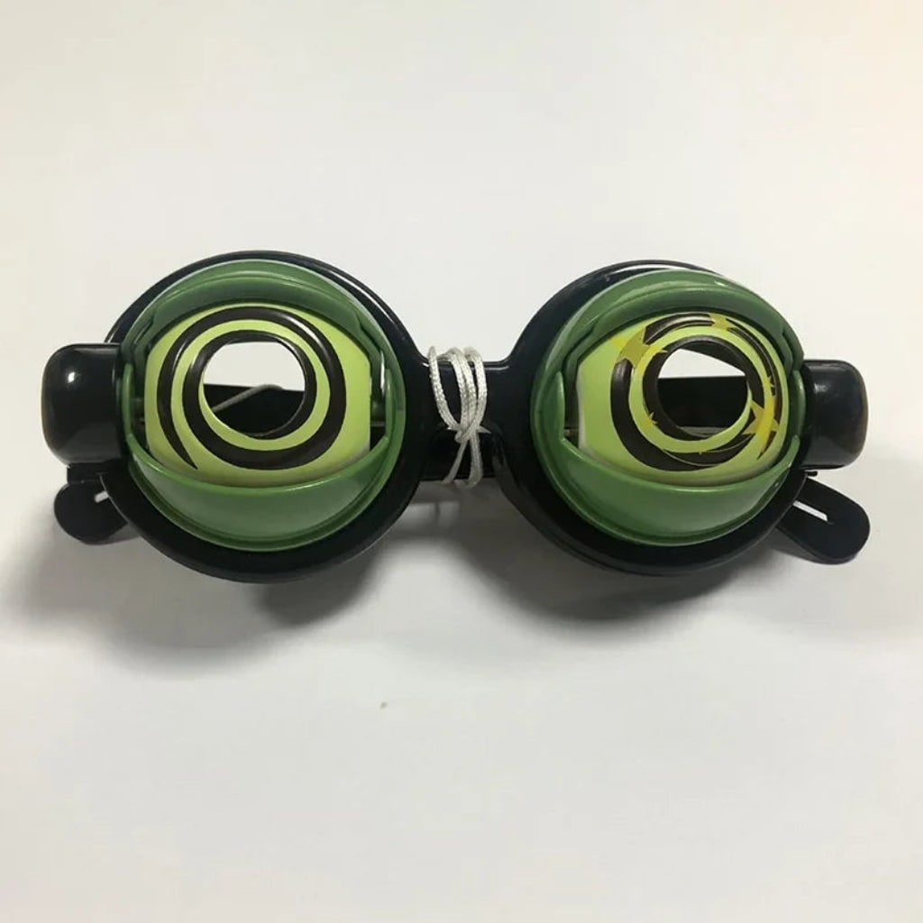 Halloween Novelty Crazy Eyes Glasses with Blinking Eyelids and Pull String for Party - Image 3