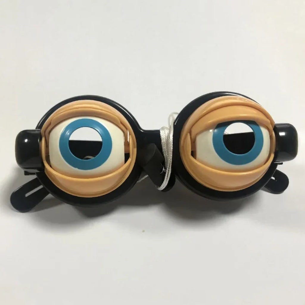 Halloween Novelty Crazy Eyes Glasses with Blinking Eyelids and Pull String for Party - Image 4