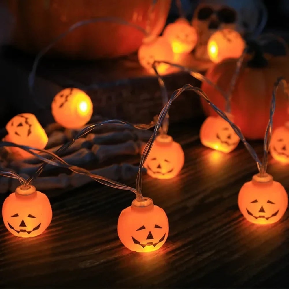 Halloween Outdoor String Lights LED Battery Operated for Patio Party Decoration - Image 1