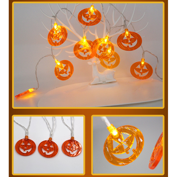 Halloween Outdoor String Lights LED Battery Operated with Pumpkin Ghost Bat Skull Eyeball Covers 10 - Image 12