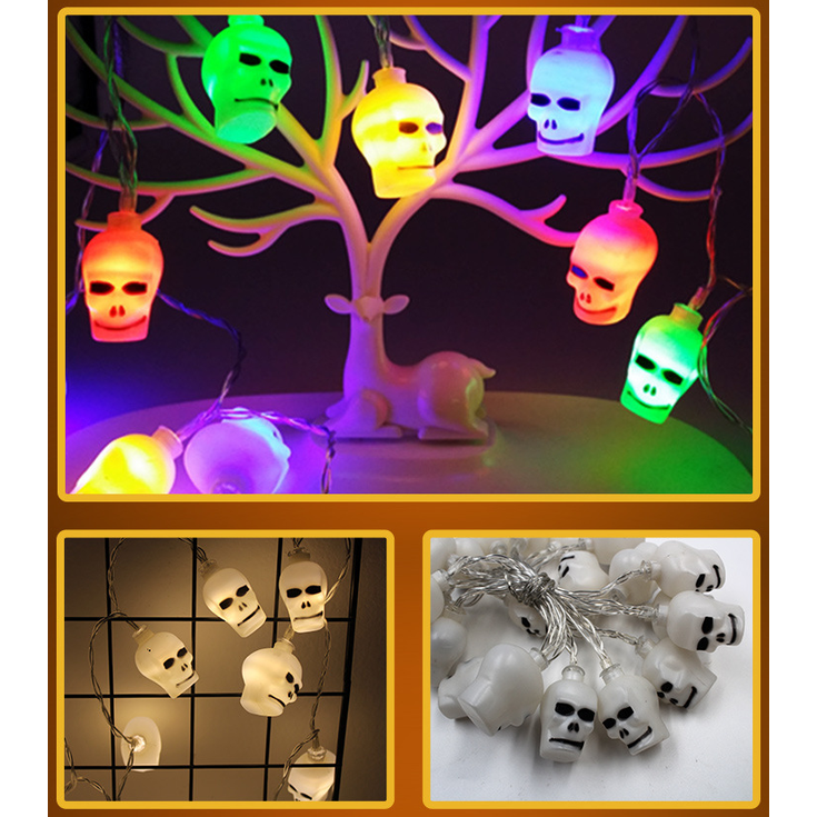 Halloween Outdoor String Lights LED Battery Operated with Pumpkin Ghost Bat Skull Eyeball Covers 10 - Image 17