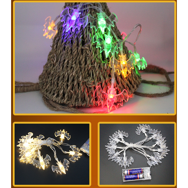 Halloween Outdoor String Lights LED Battery Operated with Pumpkin Ghost Bat Skull Eyeball Covers 10 - Image 18
