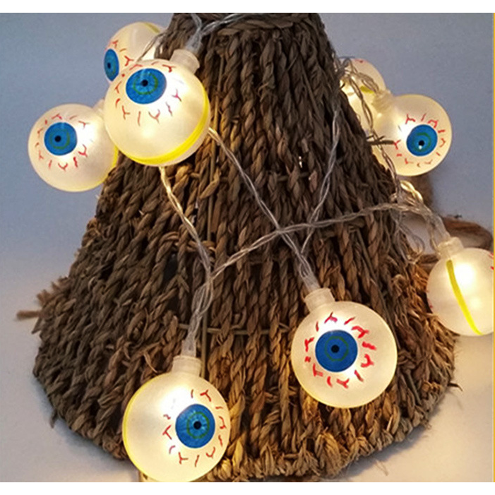 Halloween Outdoor String Lights LED Battery Operated with Pumpkin Ghost Bat Skull Eyeball Covers 10 - Image 8