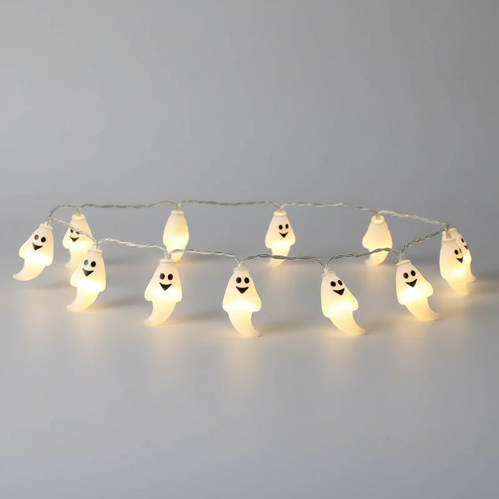 Halloween Outdoor String Lights with Battery LED and Spooky Decorative Covers for Patio Party - Image 3