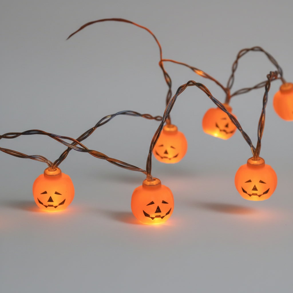 Halloween Outdoor String Lights with Battery LED and Spooky Decorative Covers for Patio Party - Image 7