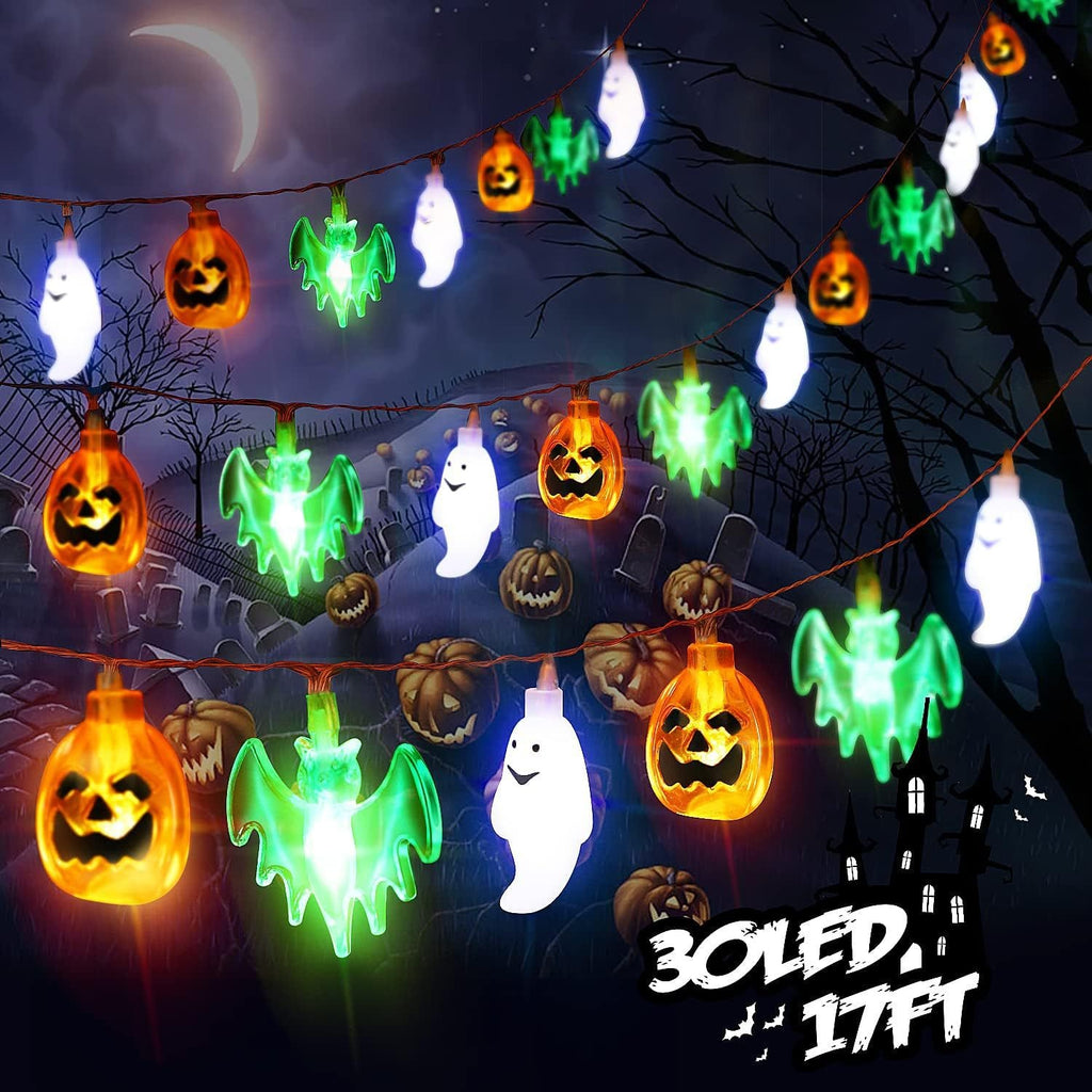 Halloween Outdoor String Lights with LED and Bat Figures Battery Operated for Patio Party Decoration - Image 3