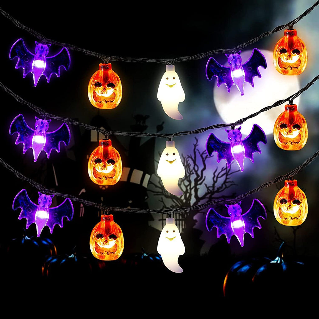 Halloween Outdoor String Lights with LED and Bat Figures Battery Operated for Patio Party Decoration - Image 4