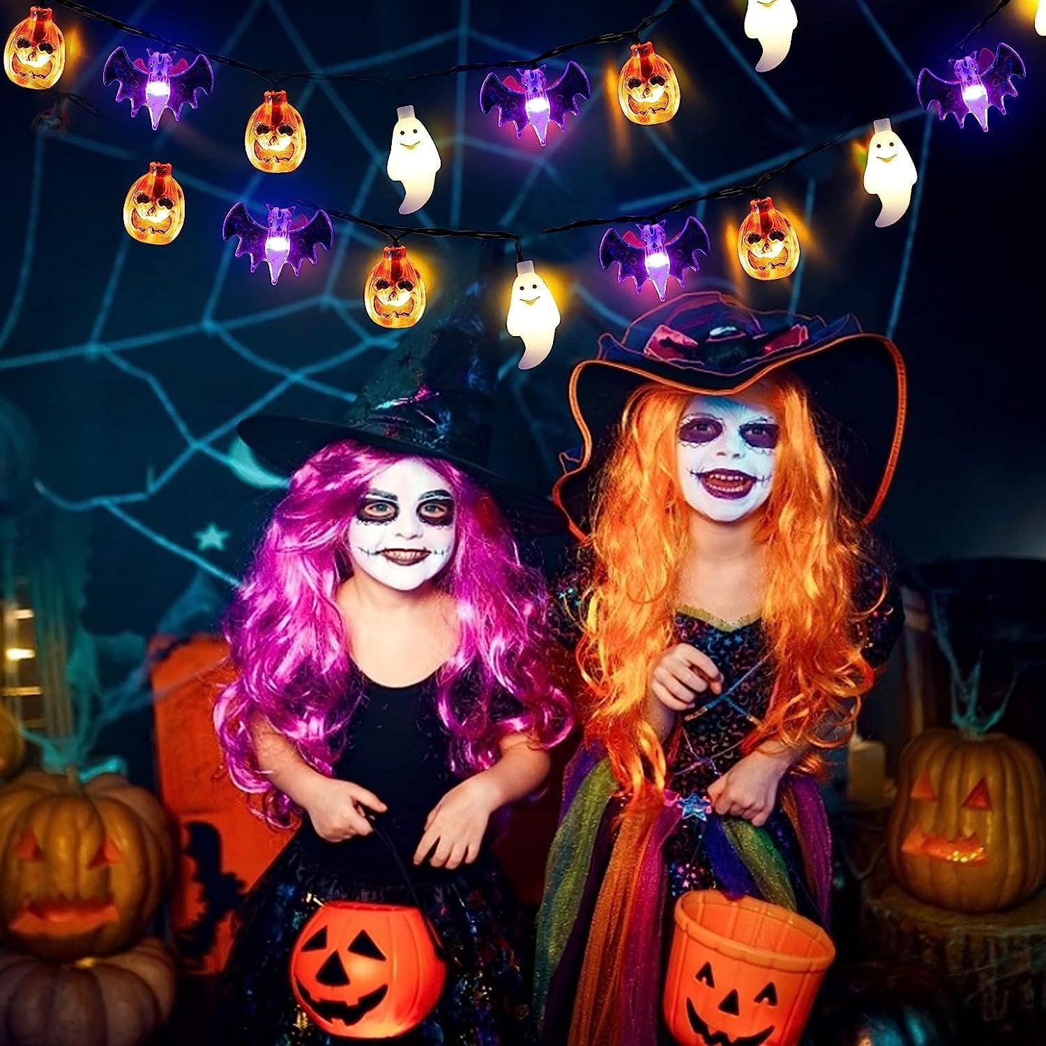 Halloween Outdoor String Lights with LED and Bat Figures Battery Operated for Patio Party Decoration - Image 9