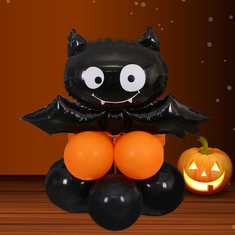 Halloween Party Balloons with Foil Letter Bat Pumpkin and Spider Decorations Kit - Image 8