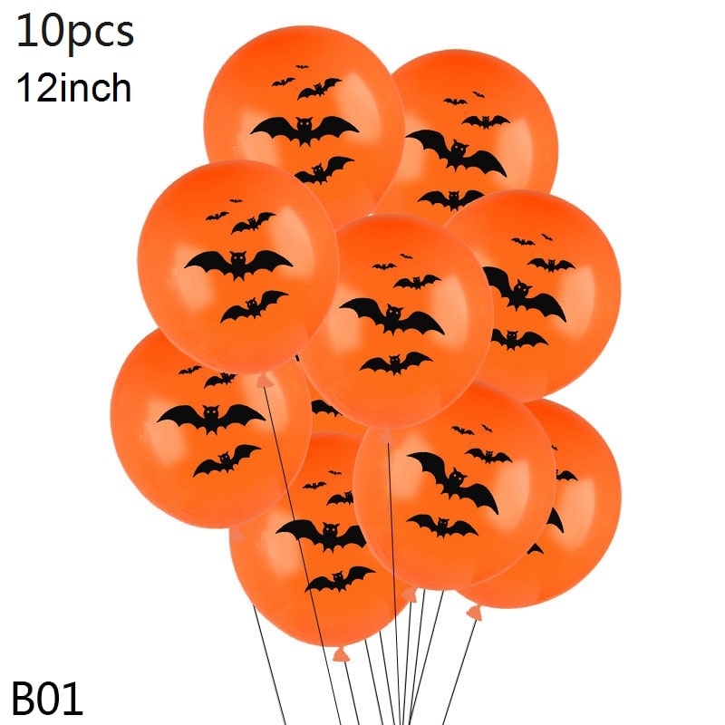Halloween Party Balloons with Spooky Printed Designs and Latex Construction for Decoration - Image 12