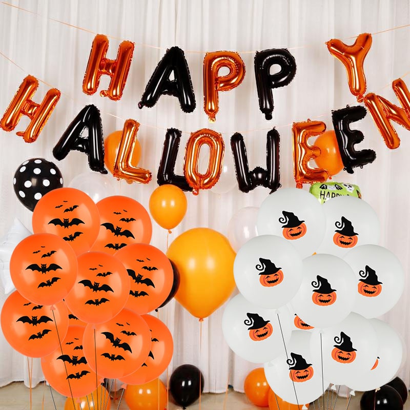 Halloween Party Balloons with Spooky Printed Designs and Latex Construction for Decoration - Image 2