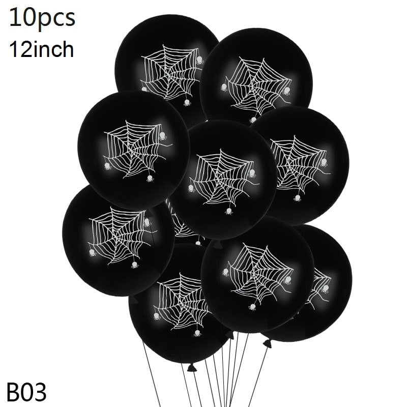 Halloween Party Balloons with Spooky Printed Designs and Latex Construction for Decoration - Image 8
