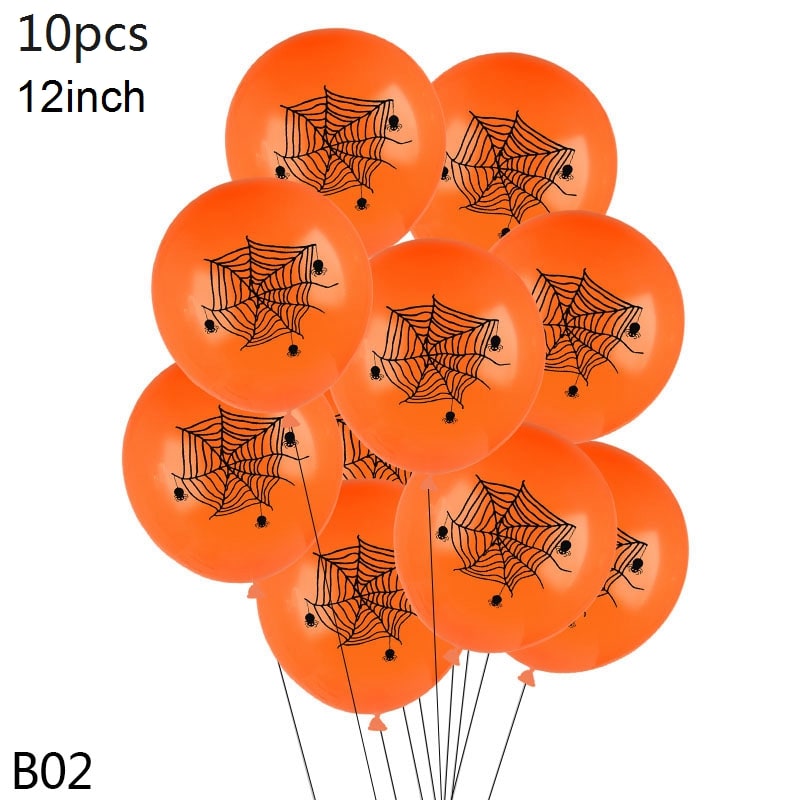 Halloween Party Balloons with Spooky Printed Designs and Latex Construction for Decoration - Image 9