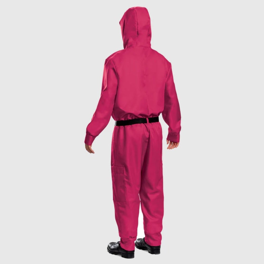 Halloween Pink Jumpsuit Costume with and Belt for Party - Image 5