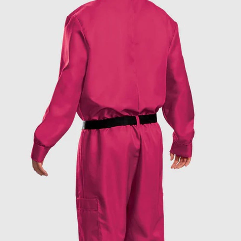 Halloween Pink Jumpsuit Costume with and Belt for Party - Image 6